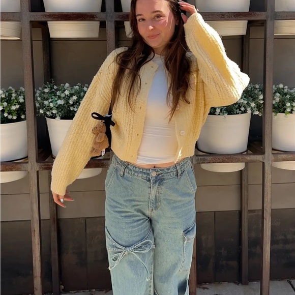 CIDER Denim Low-rise Jeans with Bow Accents NWT! - Picture 14 of 14